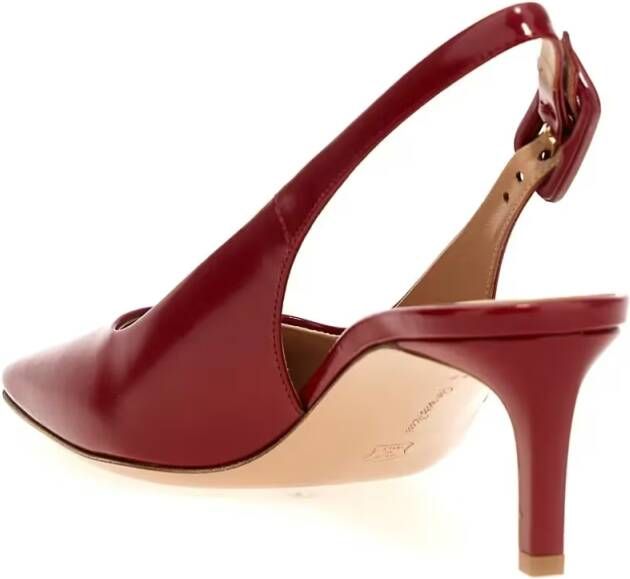 Gianvito Rossi Hoge hakken 'Ric' Slingbacks in rood