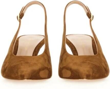 Gianvito Rossi Hoge hakken "Robbie" Slingback in bruin