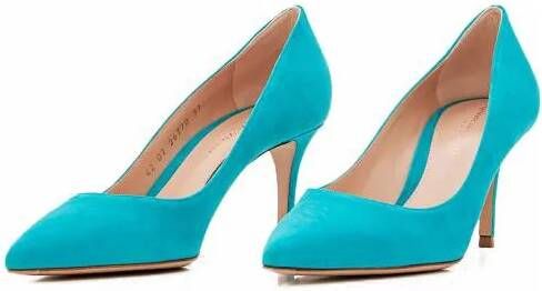 Gianvito Rossi Hoge hakken Turquoise Suede Pumps in blauw