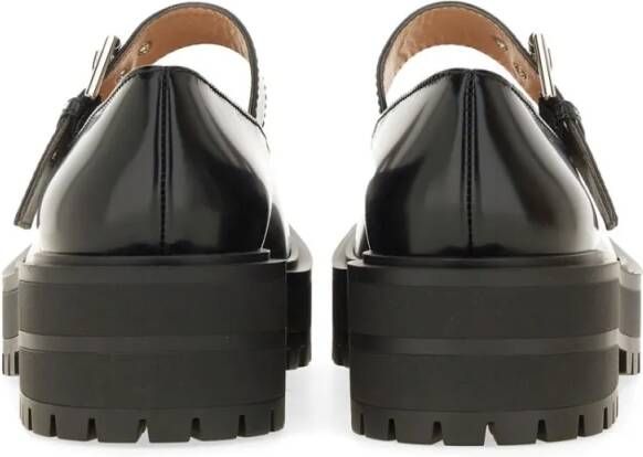 Gianvito Rossi Rounded Toe Leather Sandals in grijs