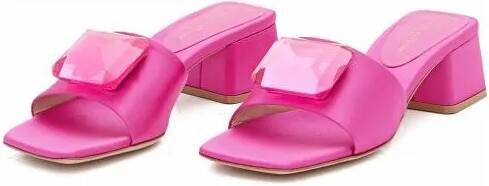 Gianvito Rossi Sandalen 45Mm Satin Sandals in roze