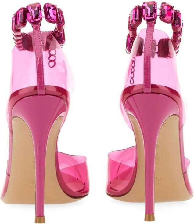 Gianvito Rossi Sandalen High Stiletto Sandals With Crystal-Embellished Str in roze