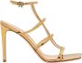 Gianvito Rossi Sandalen Letal Leather Heel Sandals in goud - Thumbnail 1