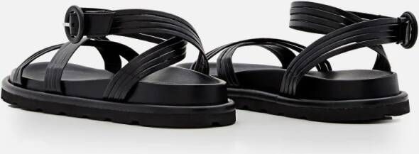 Gianvito Rossi Sandalen Nappa Leather Sandals With Buckled Strap in zwart