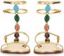 Gianvito Rossi Sandalen Sandal "Shanti 05" With Gemstone Embellishments in goud - Thumbnail 1