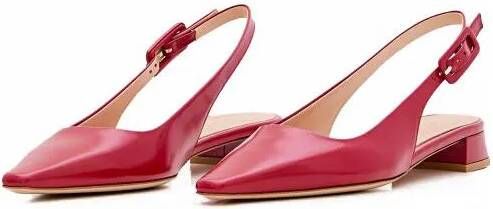 Gianvito Rossi Tokio Leather Sling-Back in rood