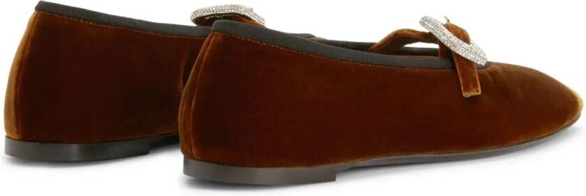Giuseppe zanotti Georgia Buckle Ballerinas in zwart