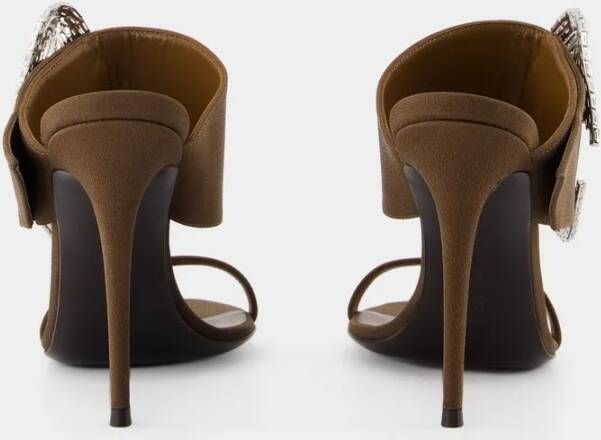 Giuseppe zanotti Sandalen Ludhovica 105 Sandals Leather Brown in bruin