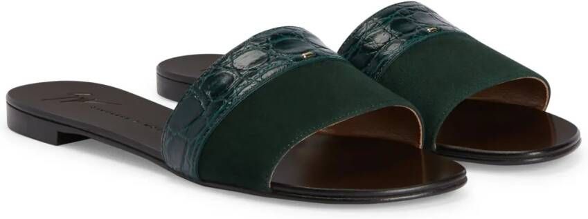 Giuseppe zanotti Sandalen Roose 10 Slide in groen