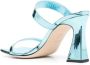 Giuseppe zanotti Blauwe Spiegel Leren Vierkante Neus Muilezels Blue Dames - Thumbnail 2
