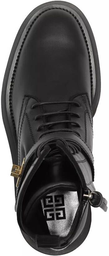 Jil Sander Mahogany Leather Ring Ballerina With Stitched Deta in zwart