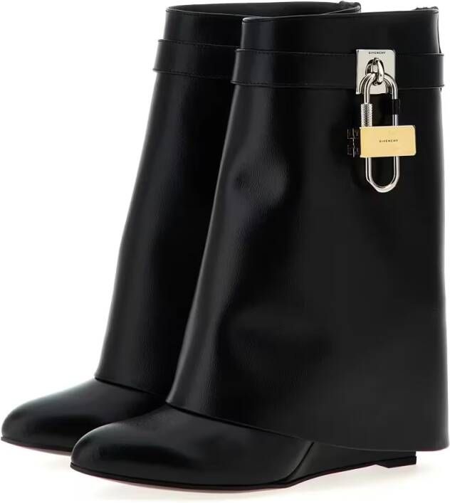Givenchy Low-Top Sneakers Stiefeletten aus Leder in zwart