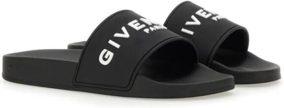 Givenchy Sandalen Con Logo Sandal Slide in zwart