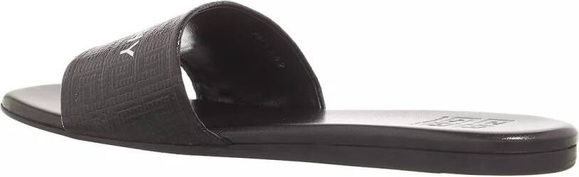 Givenchy Slippers 4G flat mules in 4G coated canvas in zwart