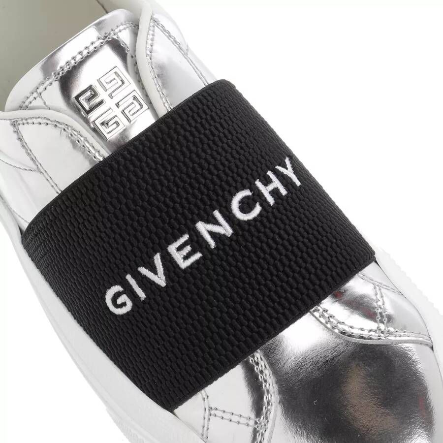 Givenchy Sneakers Logo Webbing Sneaker Smooth Leather in zilver