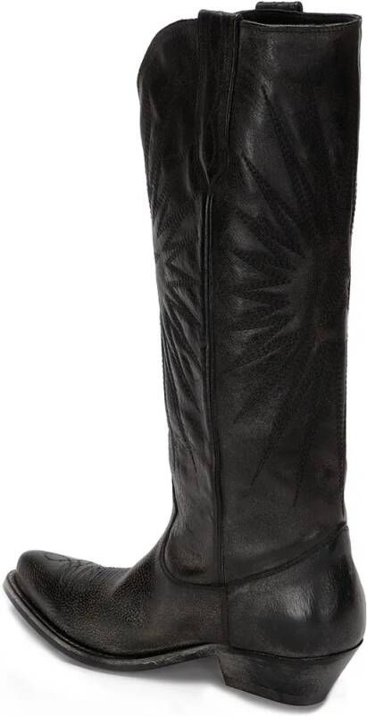 Golden Goose Boots Black Vintage-Inspired Western Boots in zwart