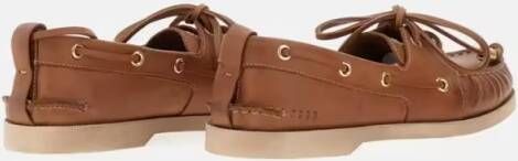 Golden Goose Brown Leather Boat Loafer in bruin