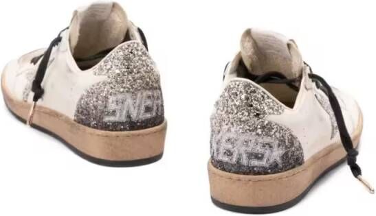 Golden Goose Low-Top Sneakers Ball Star Glitter-Star Sneakers in beige