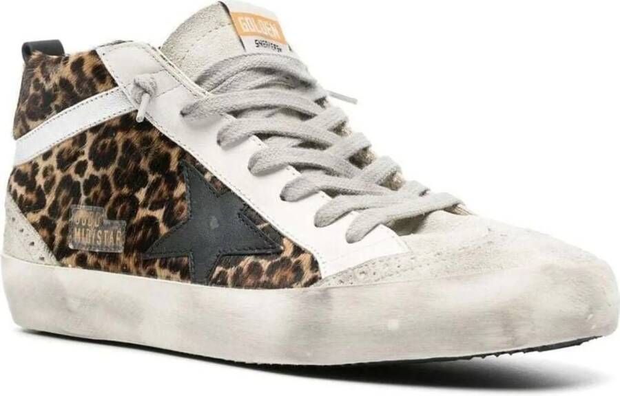 Golden Goose Low-Top Sneakers High-Top Sneakers With Striking Leopard Print Desi in beige