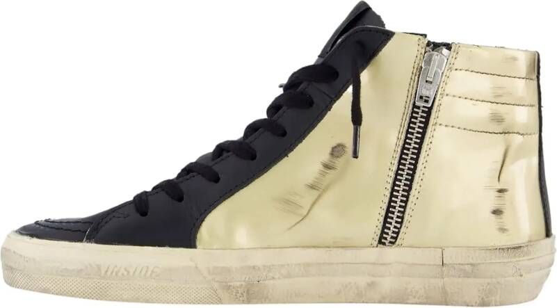 Golden Goose Low-Top Sneakers Dames Slide Sneaker Zwart Glitter in zwart