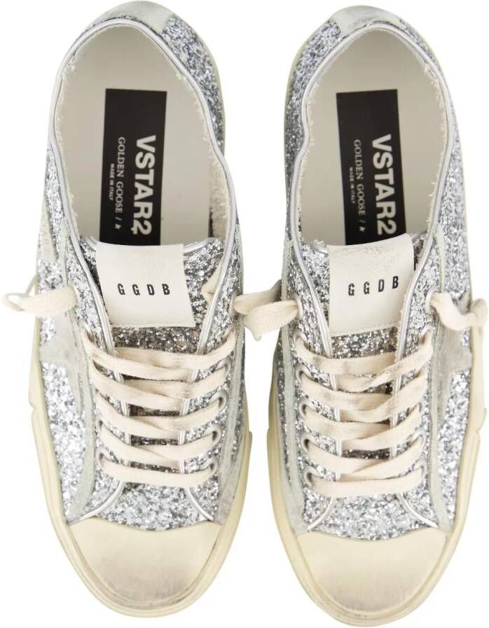 Golden Goose Low-Top Sneakers Dames V- Star 2 Sneaker Metallic in staalgrijs