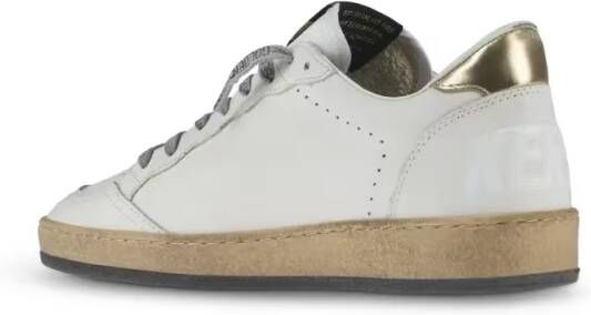 Golden Goose Low-Top Sneakers Leather Sneakers With Laminated Star And Heel Deta in wit