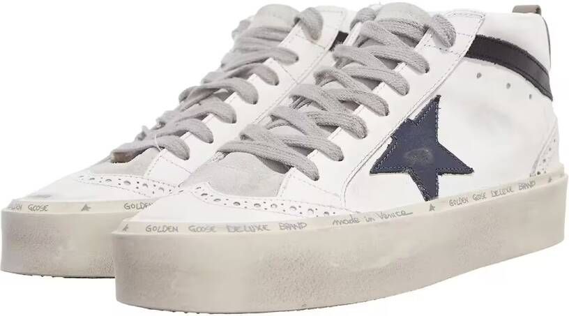 Golden Goose Low-Top Sneakers Mid Star High-Top Leather Sneakers in wit