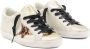 Golden Goose Low-Top Sneakers Off-White Leather Sneakers With Leopard-Print Star in beige - Thumbnail 1