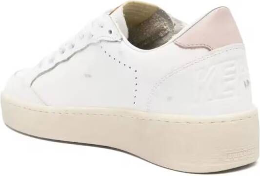 Golden Goose Low-Top Sneakers Perforated White Leather Ballstar Sneakers in wit