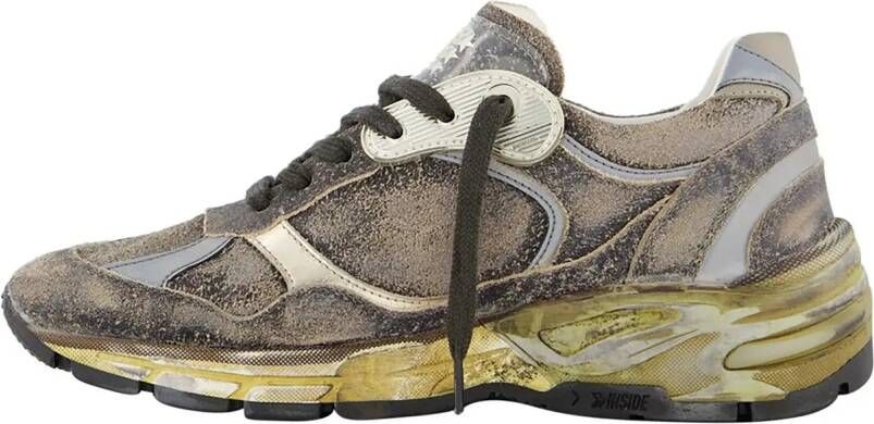 Golden Goose Low-Top Sneakers Dames Running Dad Sneaker Grijs in grijs