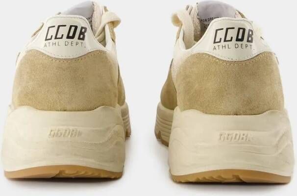 Golden Goose Low-Top Sneakers Running Leather Yellow Beige in geel