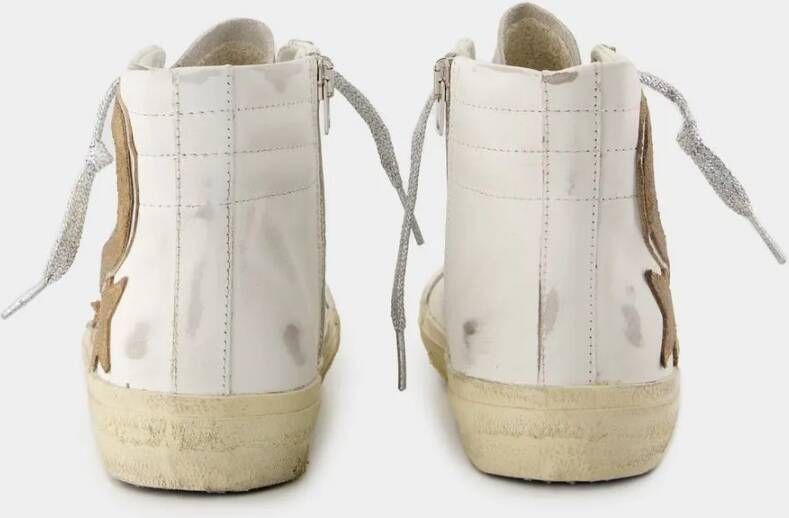 Golden Goose Low-Top Sneakers Slide Sneakers Leather White in beige