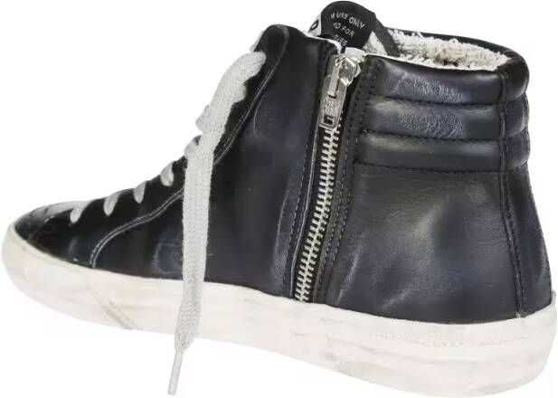 Golden Goose Low-Top Sneakers Studded High-Top Leather Sneakers in zwart