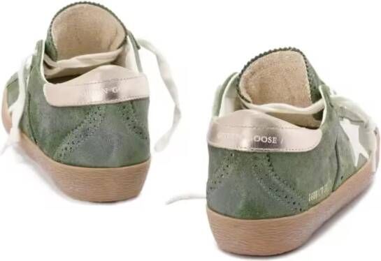 Golden Goose Low-Top Sneakers Suede Sneakers With Star Appliqué in beige