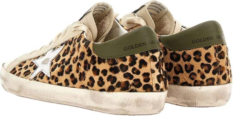 Golden Goose Low-Top Sneakers Super Star Sneakers Leather Printed in bruin