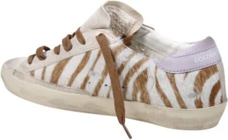 Golden Goose Low-Top Sneakers Super-Star Zebra Horsy Upper Suede Toe And Heel La in wit