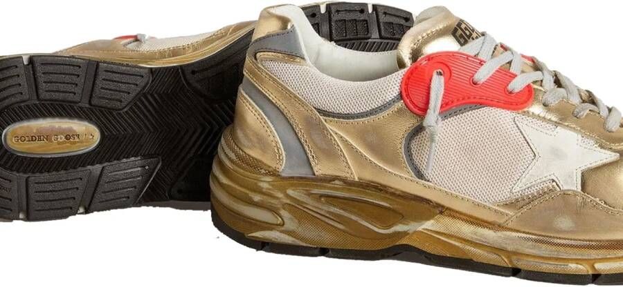 Golden Goose Low-Top Sneakers Vintage-Finish Golden Leather Sneakers in groen
