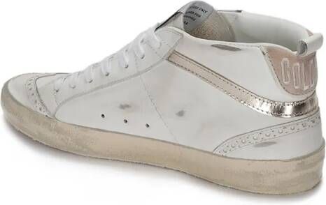 Golden Goose Low-Top Sneakers Mid Star Laminated Leather Sneakers in wit