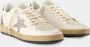 Golden Goose Glitter Sneakers met Gebarsten Leren Neus White Dames - Thumbnail 2
