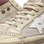 Golden Goose Zilver Paarse Witte Sneaker met Gebruikte Look Beige Dames - Thumbnail 2