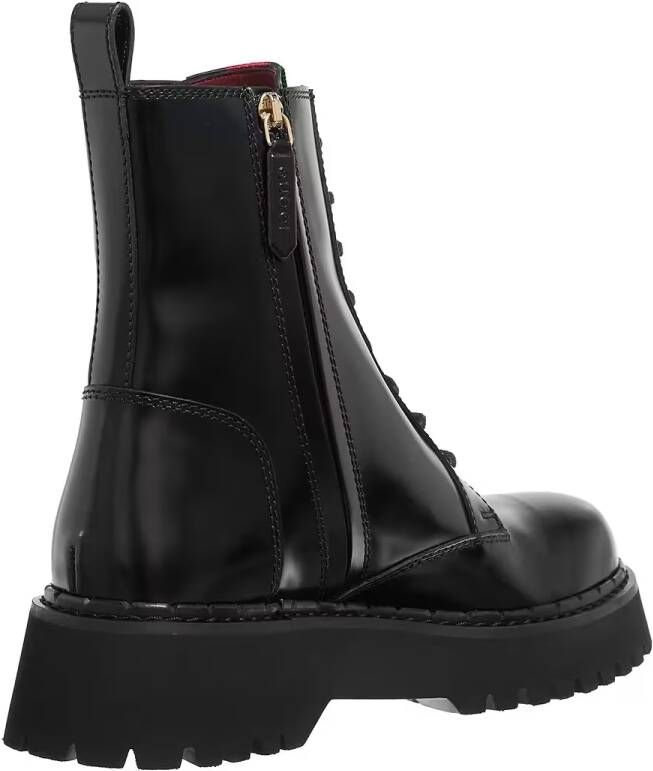 Gucci Enkellaarzen Boots With Web Detail in zwart