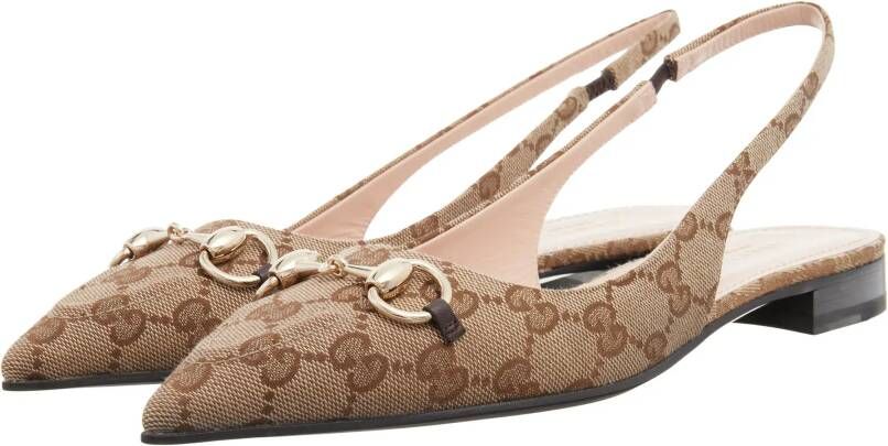 Gucci Hoge hakken Erin Ballet Slingback in beige