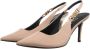 Guess Lak Slingback Leren Hoge Hakken Pink Dames - Thumbnail 4