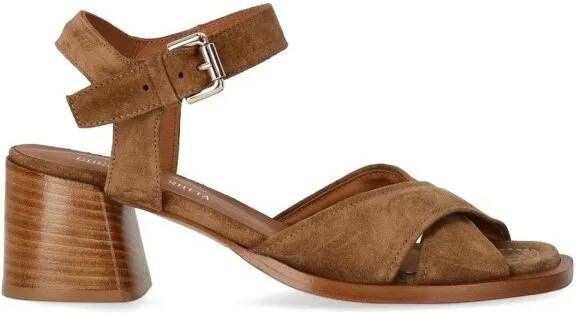 Guglielmo Rotta Sandalen Gaja Brown Heeled Sandal in bruin