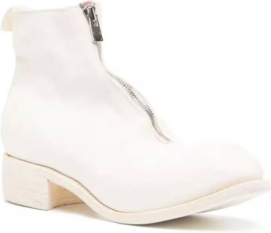 Guidi Boots Bianco Ankle Boots In Luxurious Horse Leather in wit