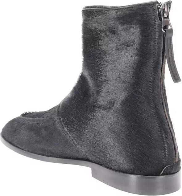 Hereu Boots Low Ankle Boot In Calf Hair in zwart
