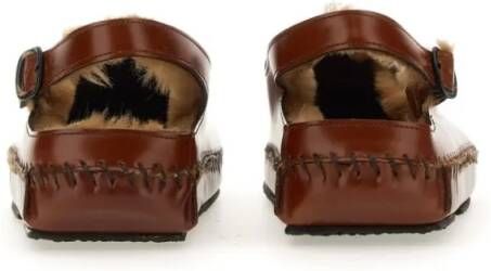 Hereu Hoge hakken "Cargol" Shearling Slingback in bruin
