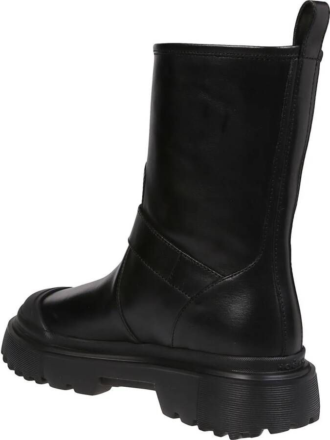 Hogan Boots H619 Biker Boots Black in zwart