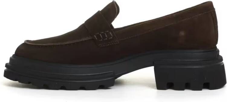 Hogan Hoge hakken Refined Leather Shoes With Chunky Sole in bruin