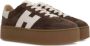 Hogan Low-Top Sneakers Brown Suede Sneakers With Platform Sole And Textur in bruin - Thumbnail 1